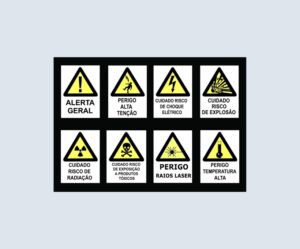 Placa Fotoluminescente Alerta