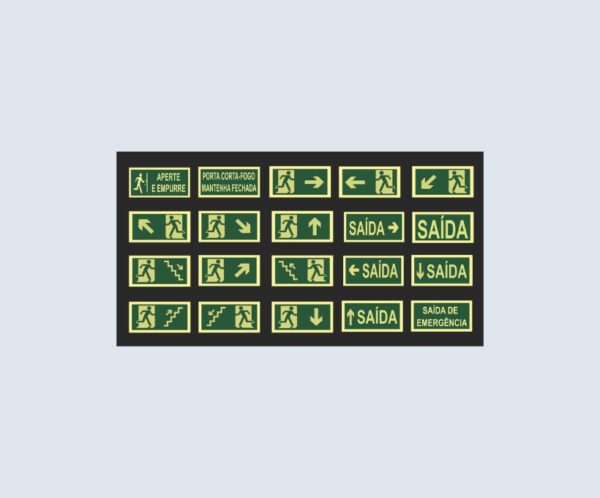 Placa Fotoluminescente Orientação