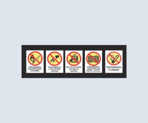 Placa Fotoluminescente Proibição