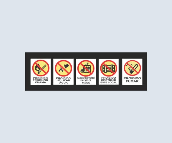 Placa Fotoluminescente Proibição